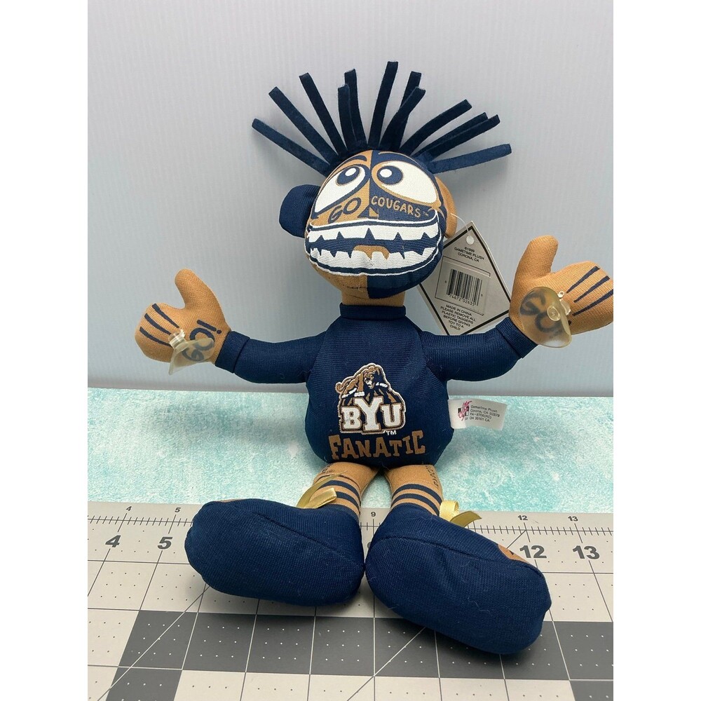 Plush BYU FANATIC‎ suction cups hands
